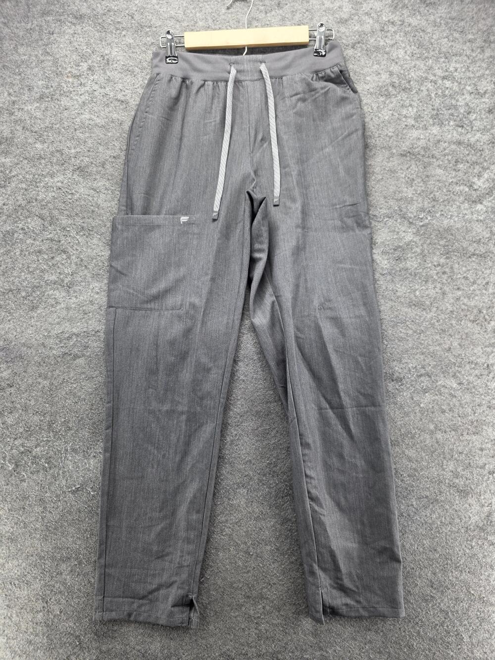 Fabletics Pants Womens S Gray Jogger Twill Drawstring Stretch Pockets 30 In
